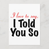 自慢してやるよ「そう言ったでしょ」 ポストカード (正面)