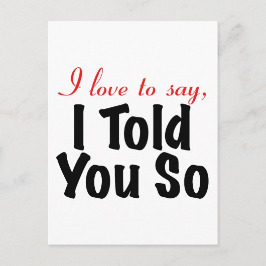 自慢してやるよ「そう言ったでしょ」 ポストカード (正面)