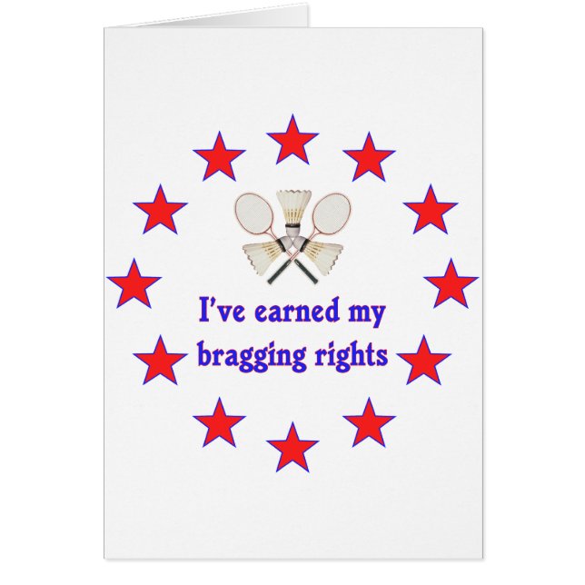 自慢する権利のバドミントン (正面)