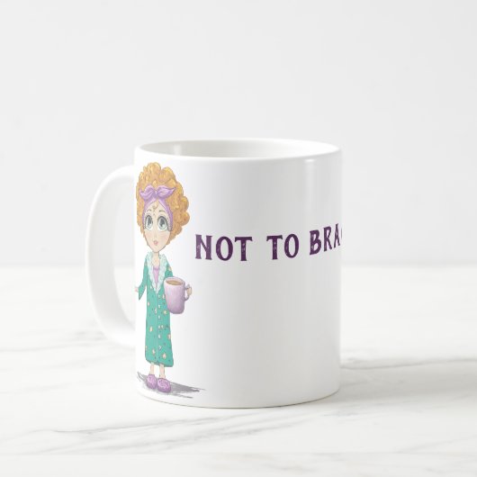 自慢ではなく、私は今日は得完全にベッドから出ている コーヒーマグカップ (正面左)