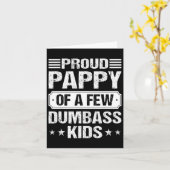 自慢のパパ　バカな子供たち　面白いヴィンテージ　父の日 カード (黄色い花)