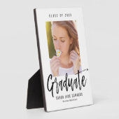 自慢のブラシ付き卒業写真プラーク フォトプラーク (側面)