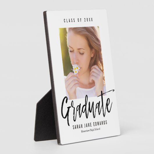 自慢のブラシ付き卒業写真プラーク フォトプラーク (側面)