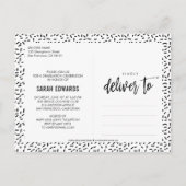 自慢のブラシ付き卒業式はがき インビテーションポストカード (裏面)