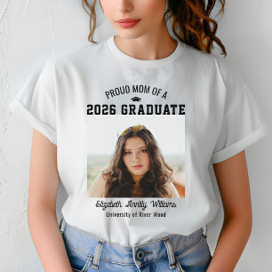 自慢のママ シニアカスタム年度卒業写真親 Tシャツ