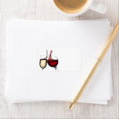 『自慢のワイングラス』リターンアドレスラブル ラベル (インサイチュ)