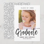 自慢の卒業写真お知らせカード 案内状 (正面/裏面)