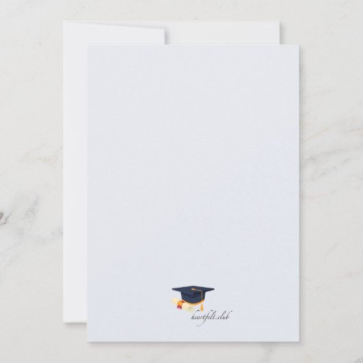 自慢の卒業写真招待状 招待状 (裏面)