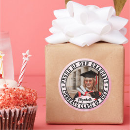 自慢の卒業生 おしゃれな卒業写真 可愛い ラウンドシール