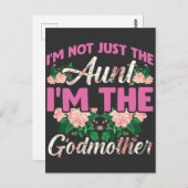 自慢の叔母 家族の女神 優しいお花 面白いおばさん ポストカード (正面/裏面)