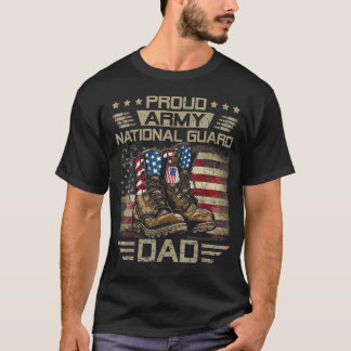 自慢の国家防衛隊の父の旗 アメリカ家族 Tシャツ