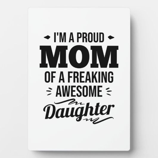 自慢の娘を持つ誇り高い母 フォトプラーク (正面)
