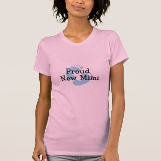 自慢の新しいミミ 赤ちゃん 男の子 足跡 Tシャツ