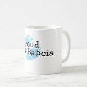 自慢の新しいBabcia赤ちゃんの足跡の男の子 コーヒーマグカップ (正面右)