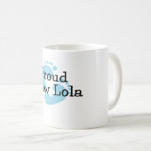 自慢の新しいLola赤ちゃん男の子の足跡 コーヒーマグカップ (正面右)