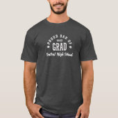 自慢の父 卒業 大学 タイポグラフィー 卒業式 Tシャツ (正面)
