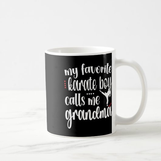 自慢の空手おばあちゃん 空手をする祖母 コーヒーマグカップ (右)
