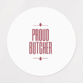 自慢の肉屋 ラベル (デザイン1)