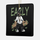 自慢の金を見せた暴力団員が金ゴールドを広げる セラミックオーナメント (左)