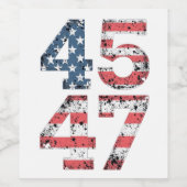 自慢のMAGA 第47代トランプ大統領就任式の日 ワインラベル (シングルラベル)