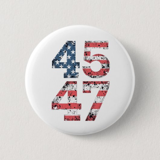 自慢のMAGA 第47代トランプ大統領就任式の日 缶バッジ (正面)