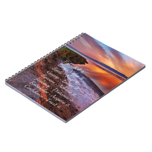 自我の殺害それは愛価値それスマイルそれを引用文保ちます ノートブック (左側)