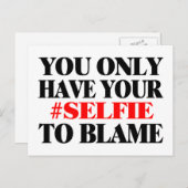 自撮りを責める ポストカード (正面/裏面)