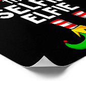 自撮りエルフィー小妖精や小人マッチングファミリークリスマス ポスター (角)