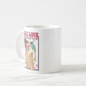 自撮りスケルトン自己愛は最高のレトロバレンタイン コーヒーマグカップ (正面左)