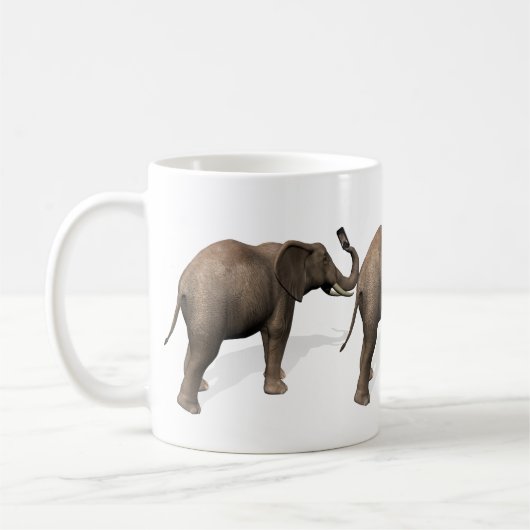 自撮りゾウ コーヒーマグカップ (左)