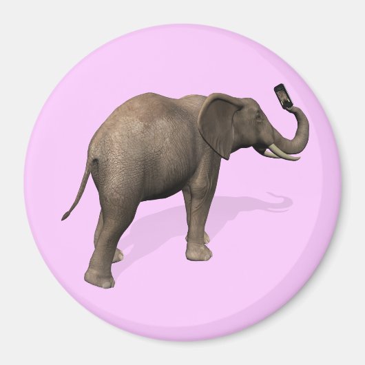 自撮りゾウ マグネット (正面)