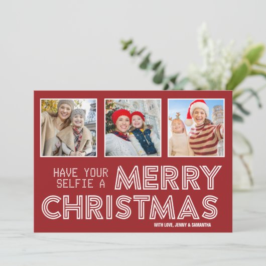 自撮りメリークリスマス3 Instagramの写真を撮る シーズンカード (スタンド正面)