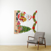 自撮り写真クリスマスサンタツリーキッズバックグラウンド タペストリー (インサイチュ(横))