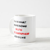 自撮り写真素晴らし家 コーヒーマグカップ (正面左)