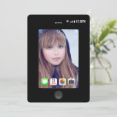 自撮り卒業パーティーの写真 招待状 (スタンド正面)