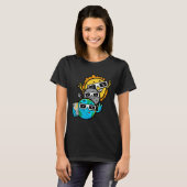 自撮り地球の月の太陽チェザー太陽の皆既食2 Tシャツ (正面フル)