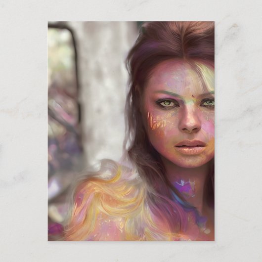 自撮り女 ポストカード (正面)