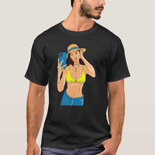 自撮り娘 Tシャツ (正面)