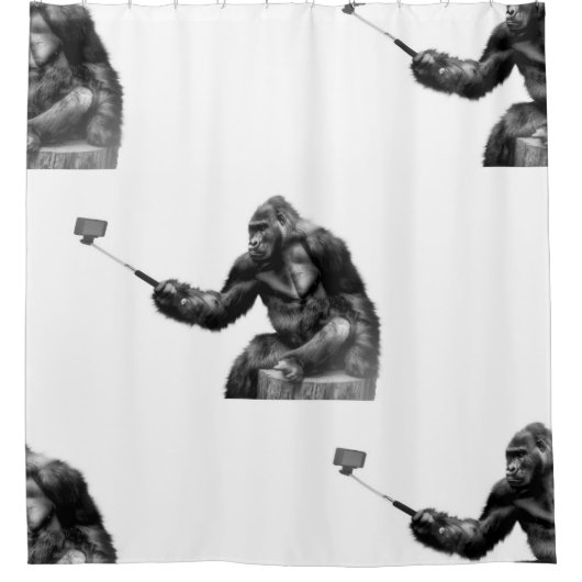 自撮り式バスルームのシャワーカーテン シャワーカーテン (正面)