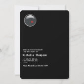 自撮り誕生日パーティーの写真 招待状 (裏面)