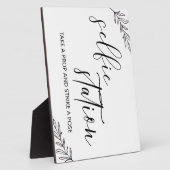 自撮り駅の看板イーゼル付き卓上プレート フォトプラーク (側面)