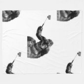 自撮り フリースブランケット (正面(横))