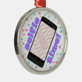 自撮り!電話頭が切れる図形のフォトフレーム メタルオーナメント (右)