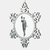 自撮ビクトリアン血紳士 スノーフレークピューターオーナメント (右)