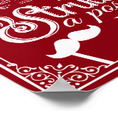 自撮結婚撮ブースのサインカスタムカラー ポスター (角)