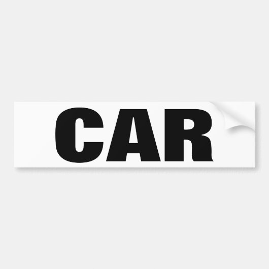 自明の車 バンパーステッカー (正面)