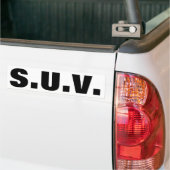 自明SUV バンパーステッカー (トラック上)