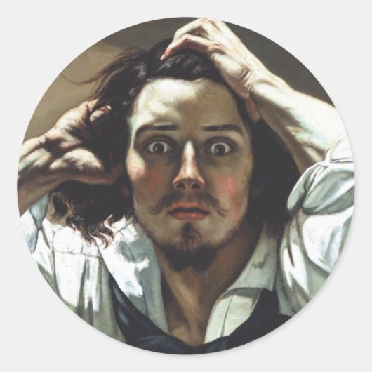 自暴自棄な人 ラウンドシール (正面)