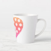 自書分の名前ハート カフェラテマグ (右)