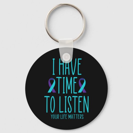 自殺する時聞間がある認識度メンタルヘルス キーホルダー (正面)